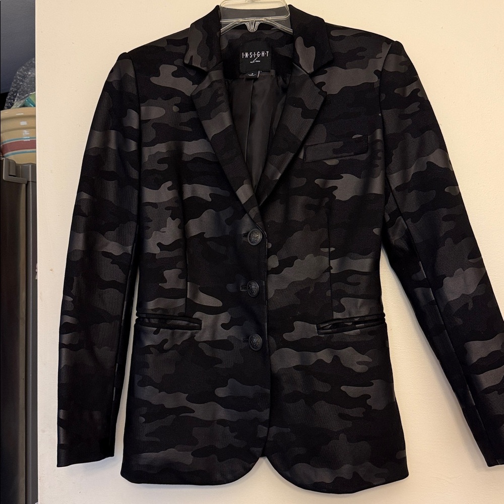 Insight Black Camouflage Ponti knit Jacket